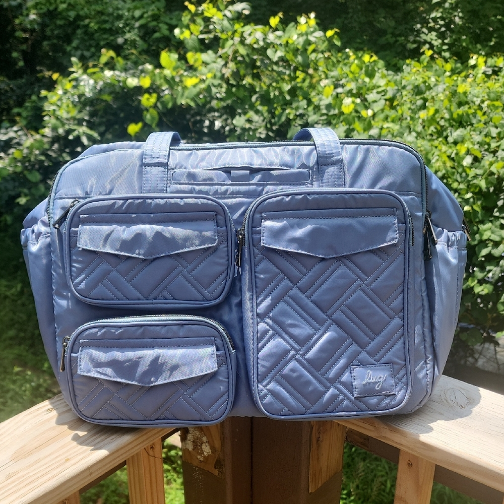 Lug Quilted Puddle Jumper Duffel Bag in Blue